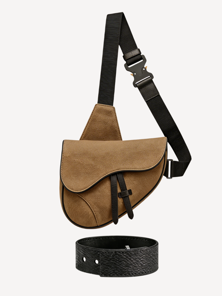Black Leather Bracelet + any bag of your choice