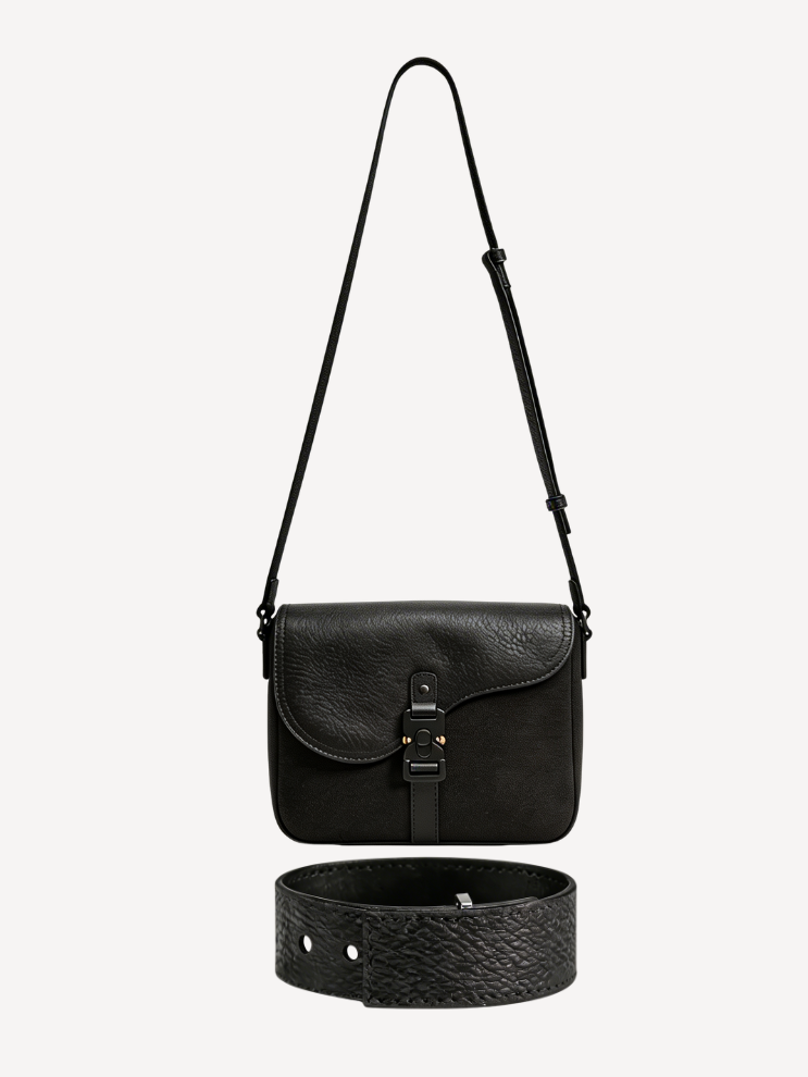 Black Leather Bracelet + any bag of your choice
