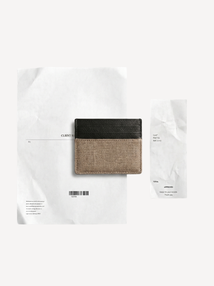 Beige Card Holder