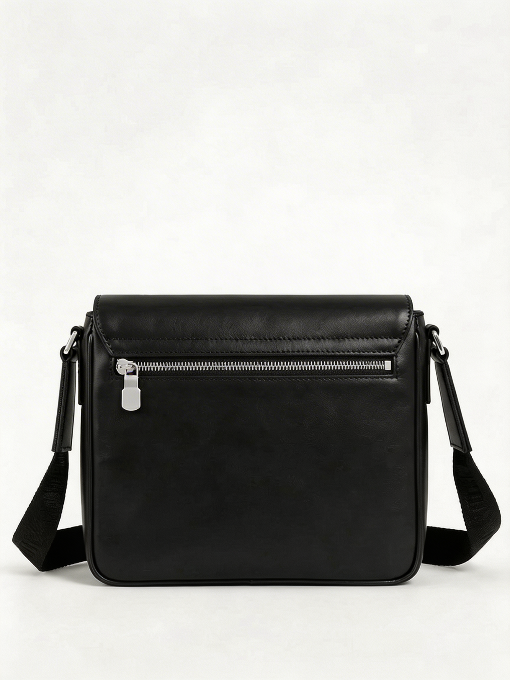 Black Leather Messenger Bag
