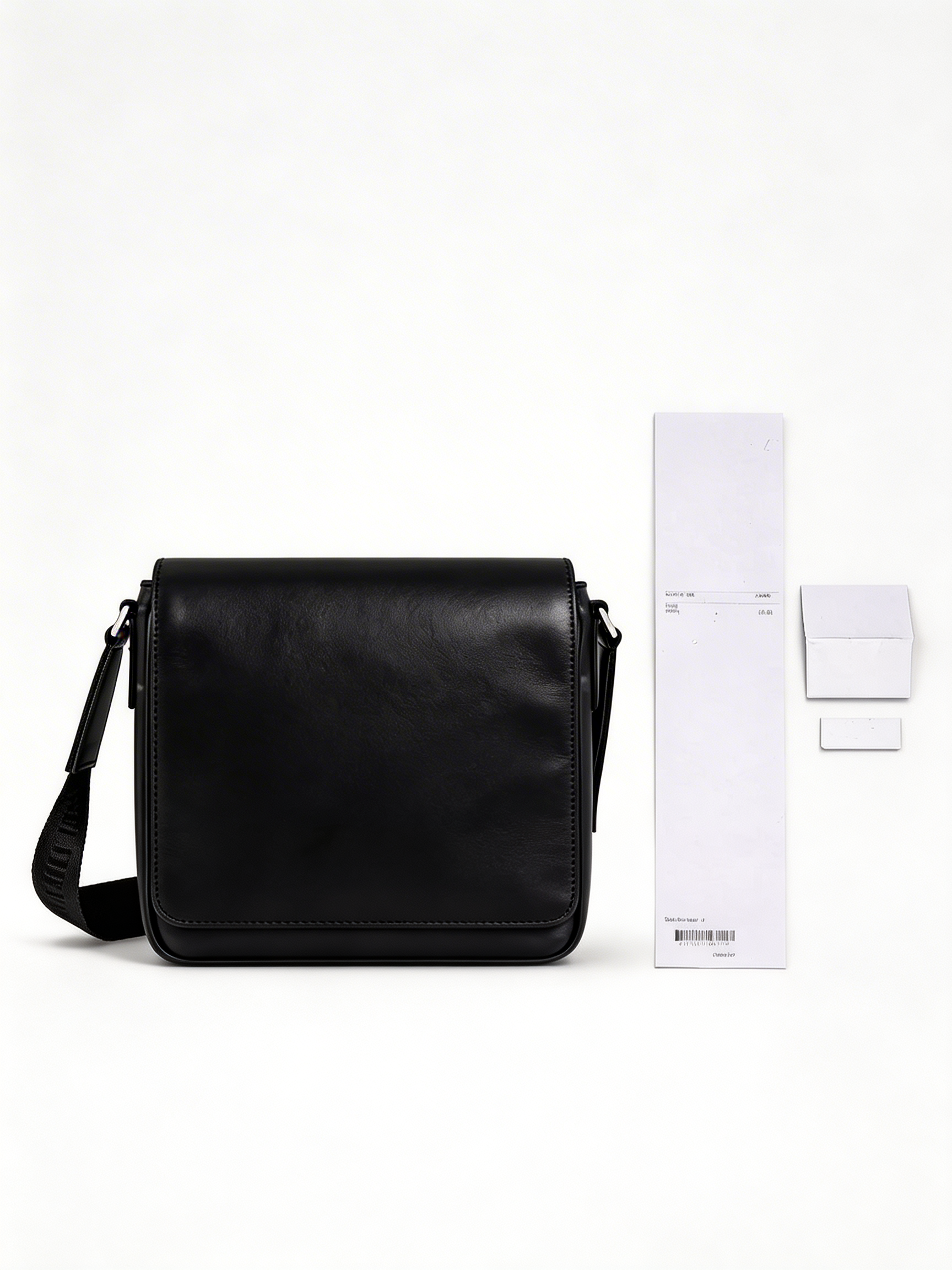 Black Leather Messenger Bag