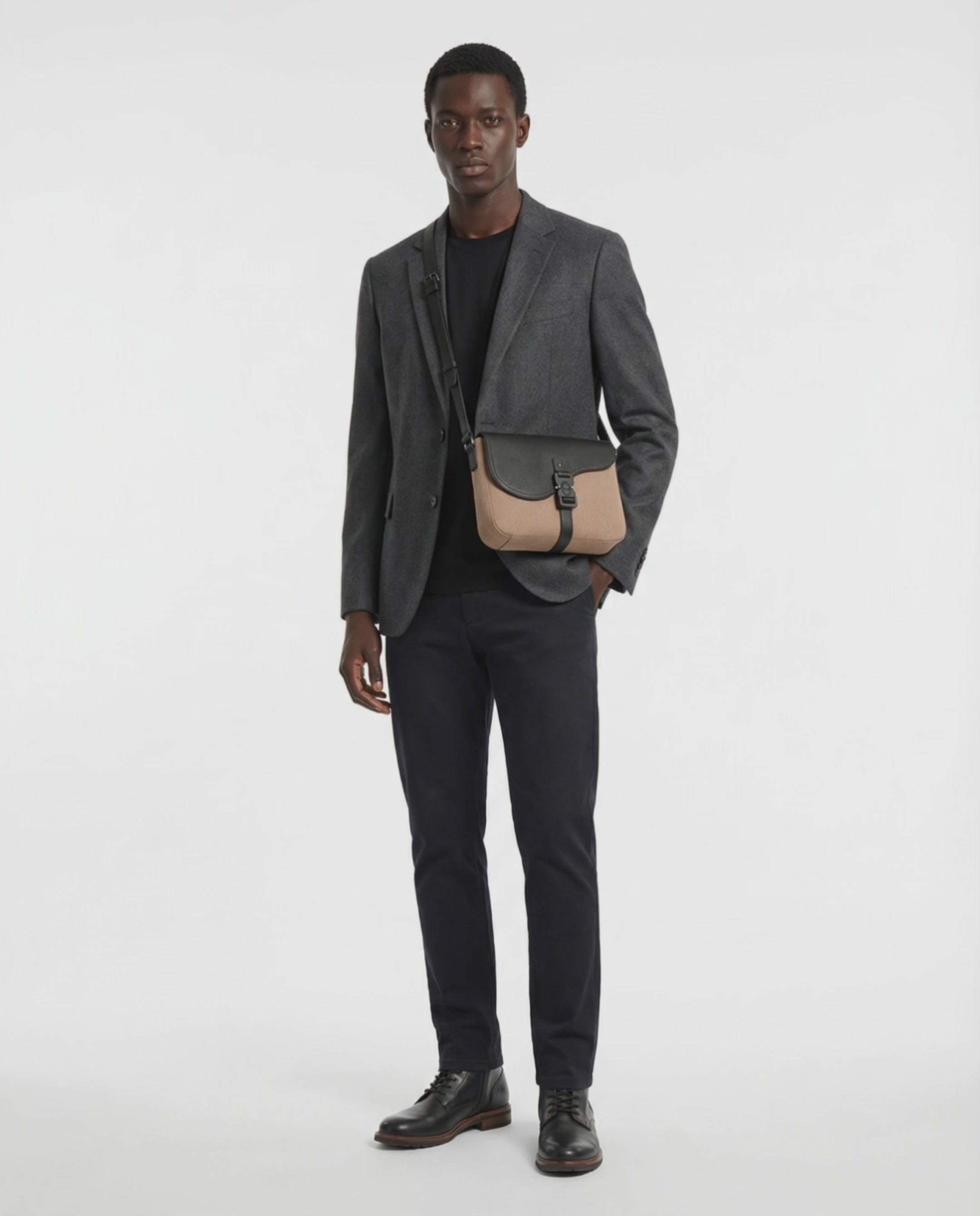 Beige Messenger Bag