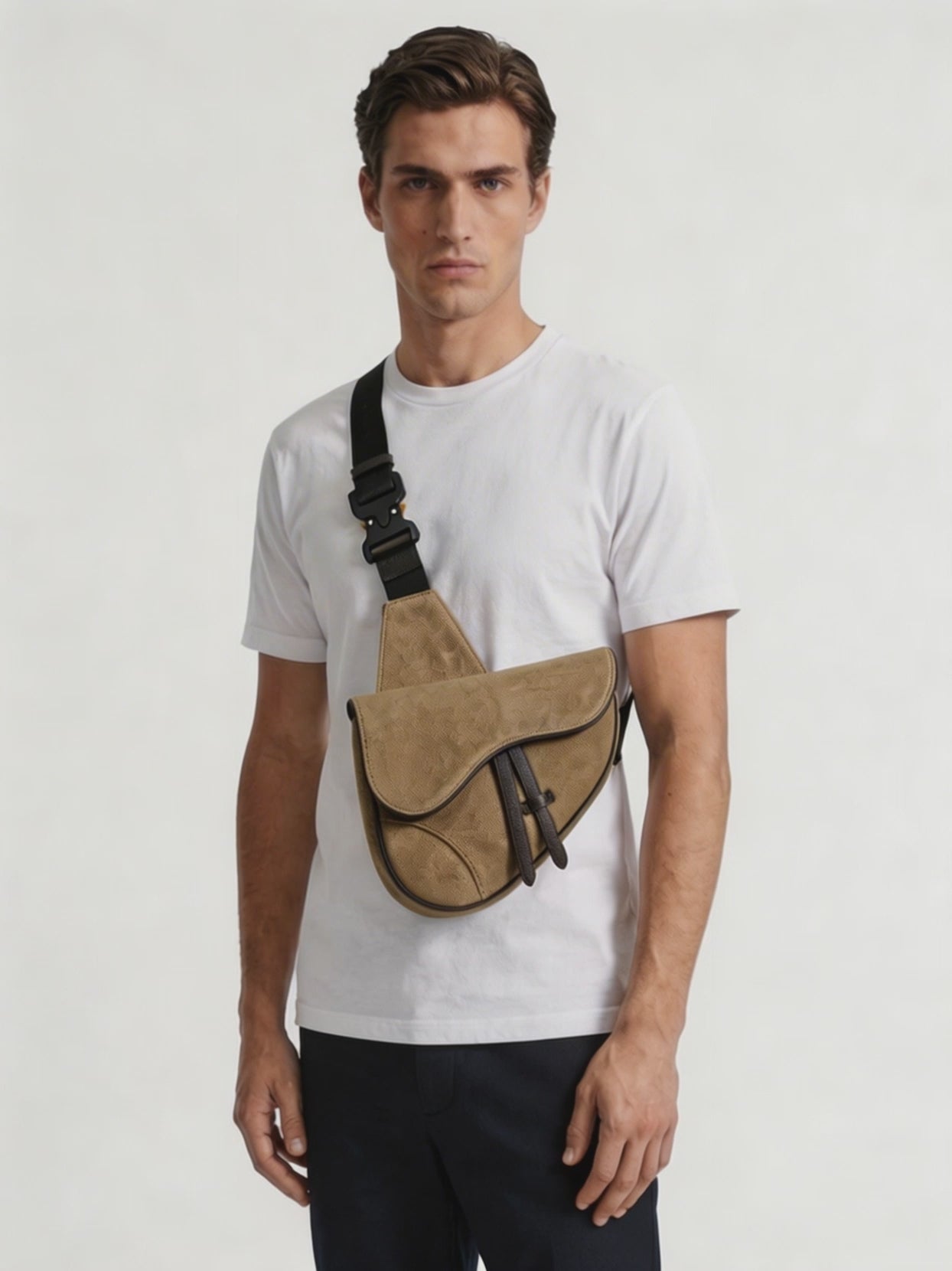 Beige Saddle Bag